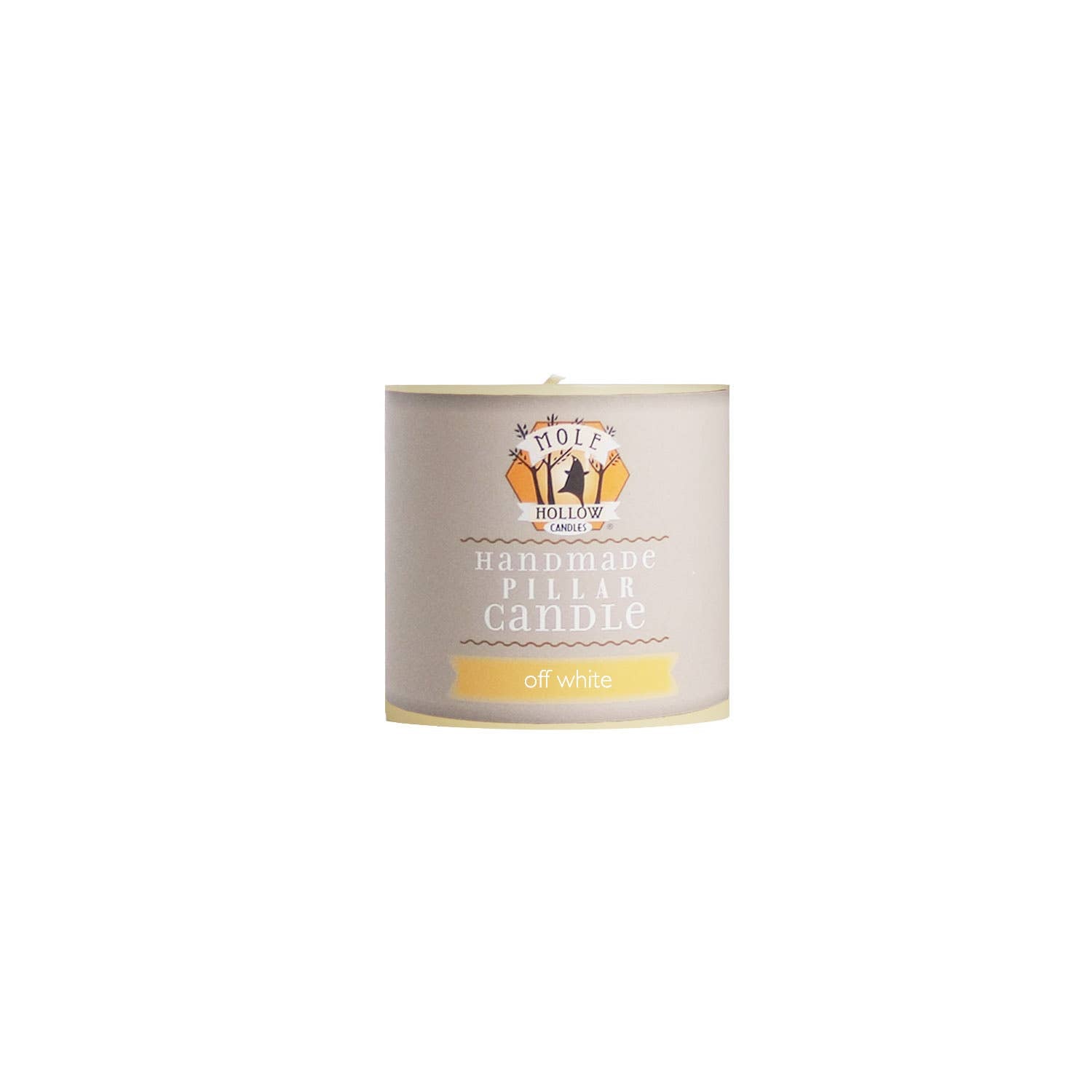 Off White Unscented Pillar Candles - 3x6"