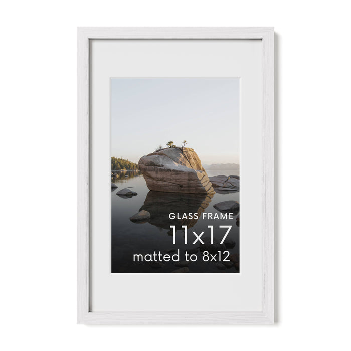 White Oak Frame with Glass: 12x16