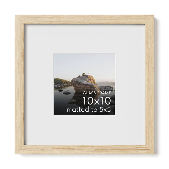 Natural Oak Frame with Glass: 5x7