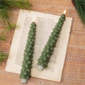 Led Christmas Tree Taper Candle