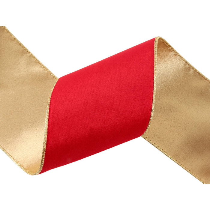 4" Reversible Classic Velvet Wired Ribbon