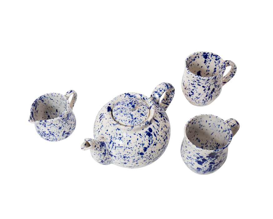 Blue Splatter Large Teapot
