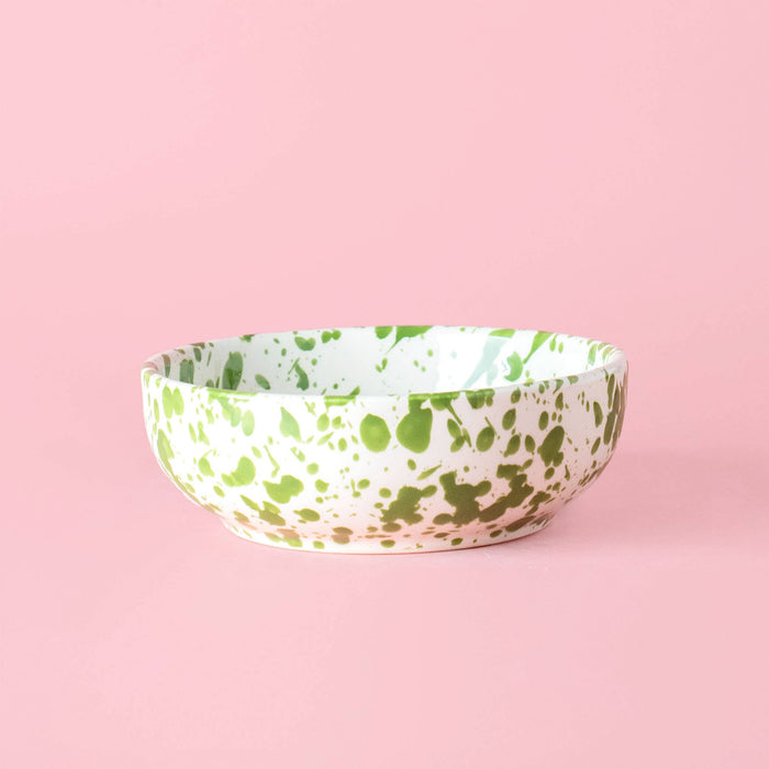 Medium Green Splatter Grater Bowl