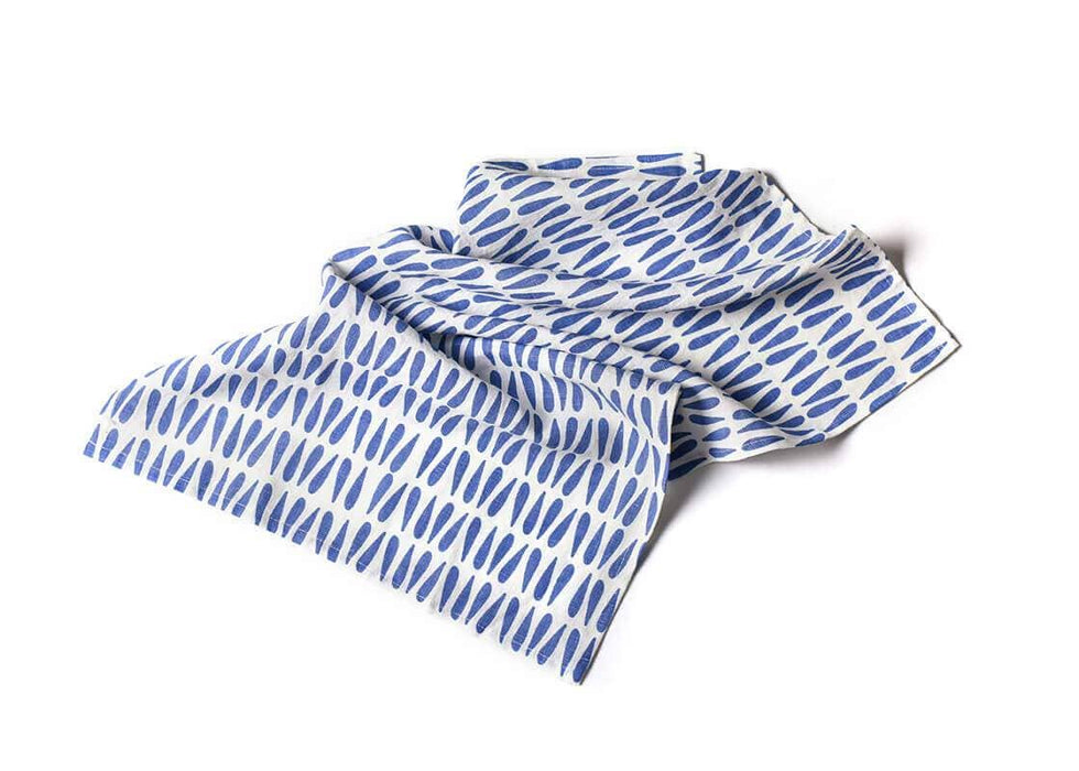 Iris Blue Drop Large Hand Towel