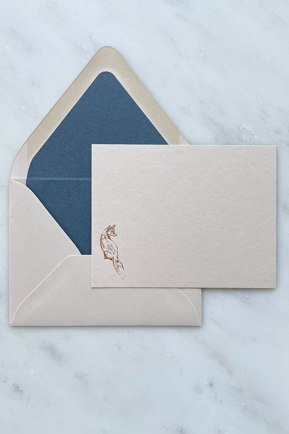 Fox Foil Cards - Set of 8: French Blue