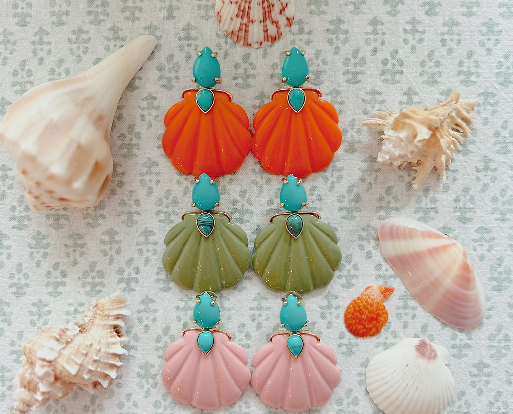 On Holiday Earrings - Coral