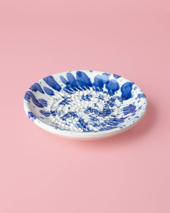 Blue Splatter Small Garlic Grater