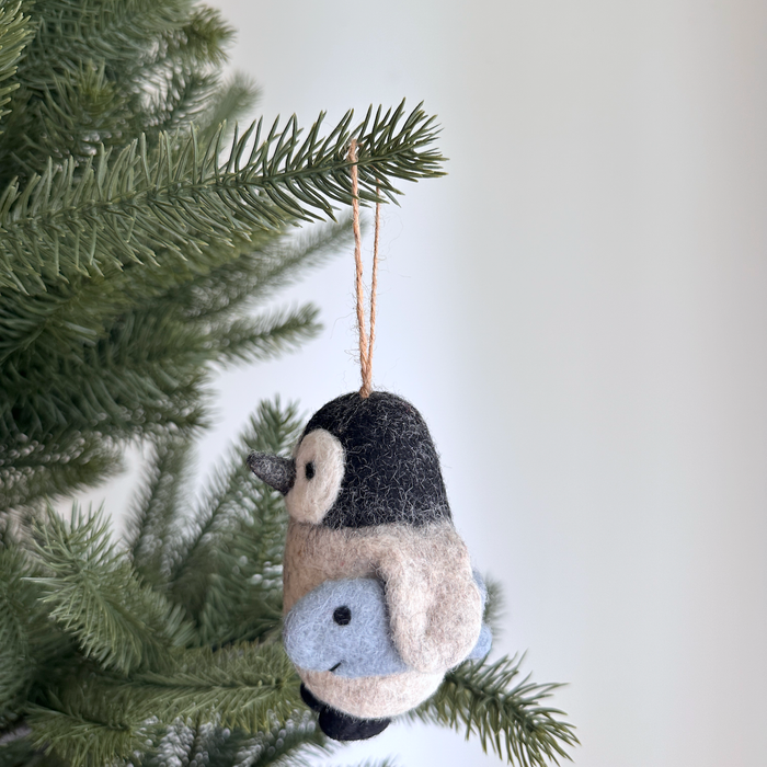 Felt Penguin Christmas Ornament