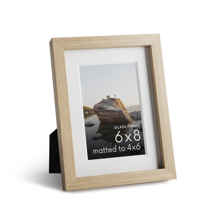 Natural Oak Frame with Glass: 8x10