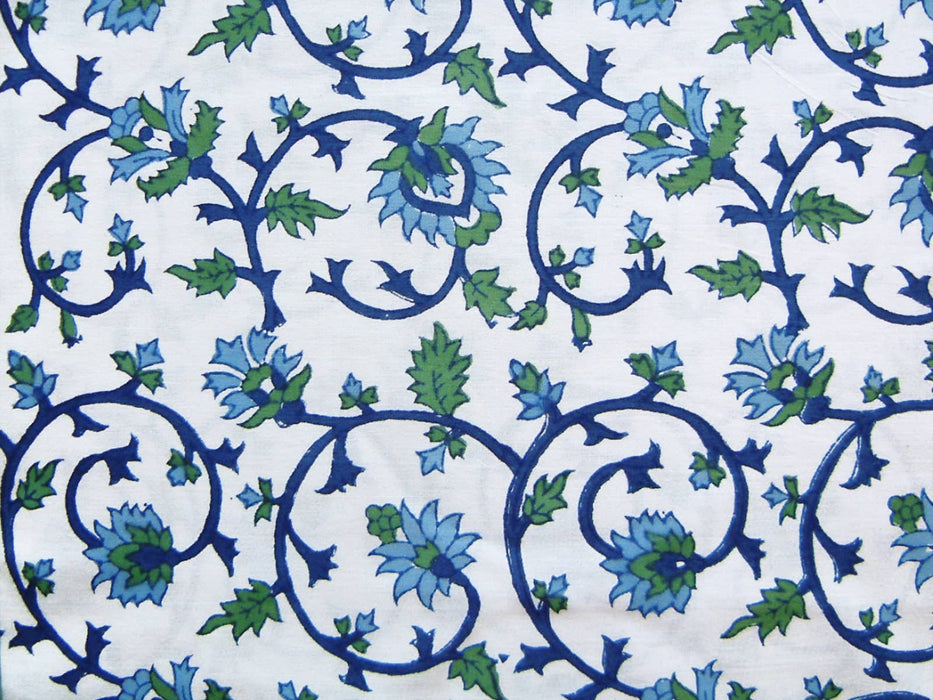 Rectangular Tablecloth Blue Floral Moonlit: 70x108