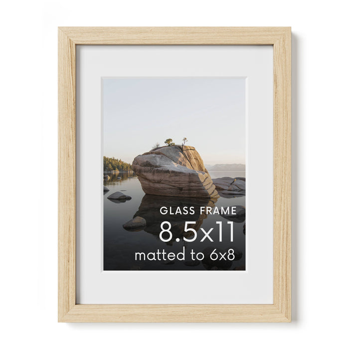 Natural Oak Frame with Glass: 8x10