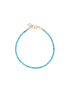 Turquoise bracelet with gold clasp and fresh water pearl 