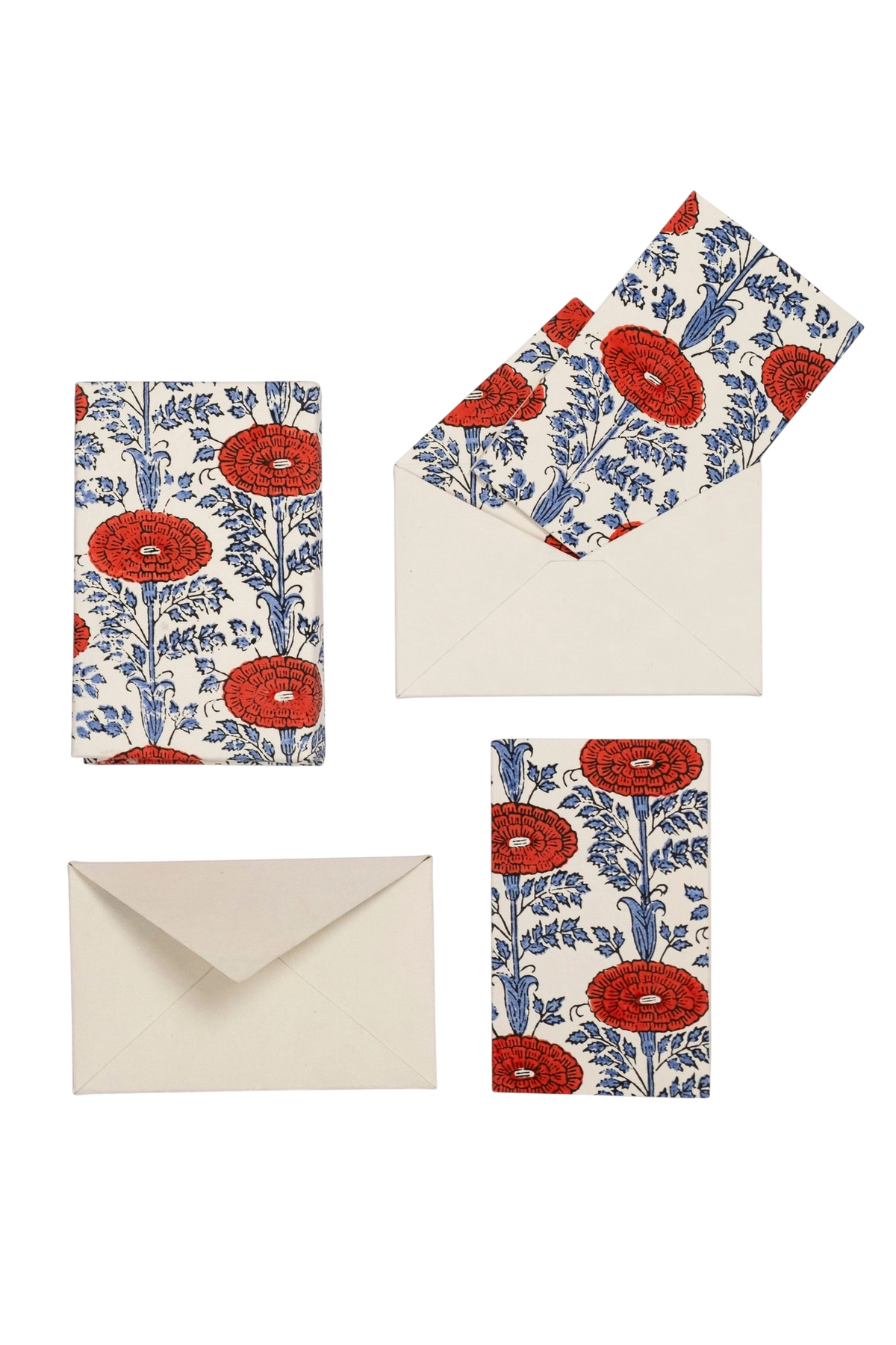 Araminta Red Notecards - Set of 8