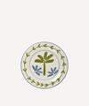 Decorative plate with floral design on a white background