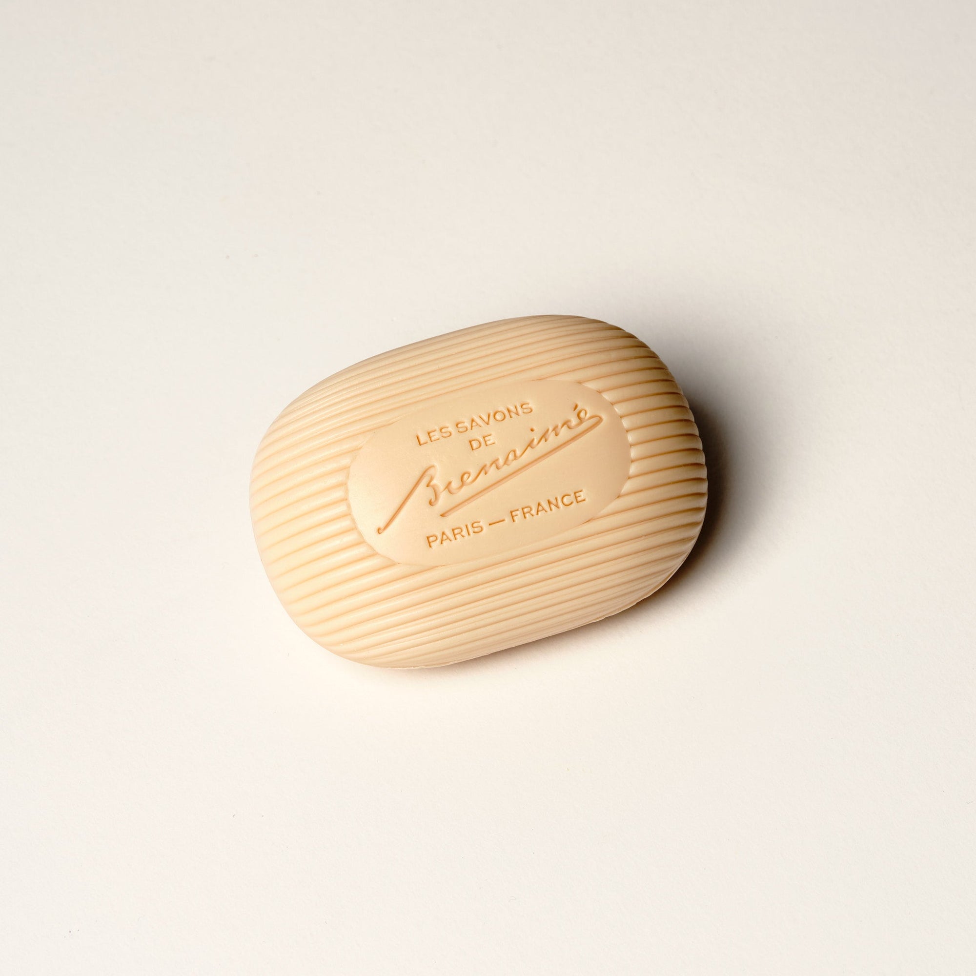 Bar of soap on white background
