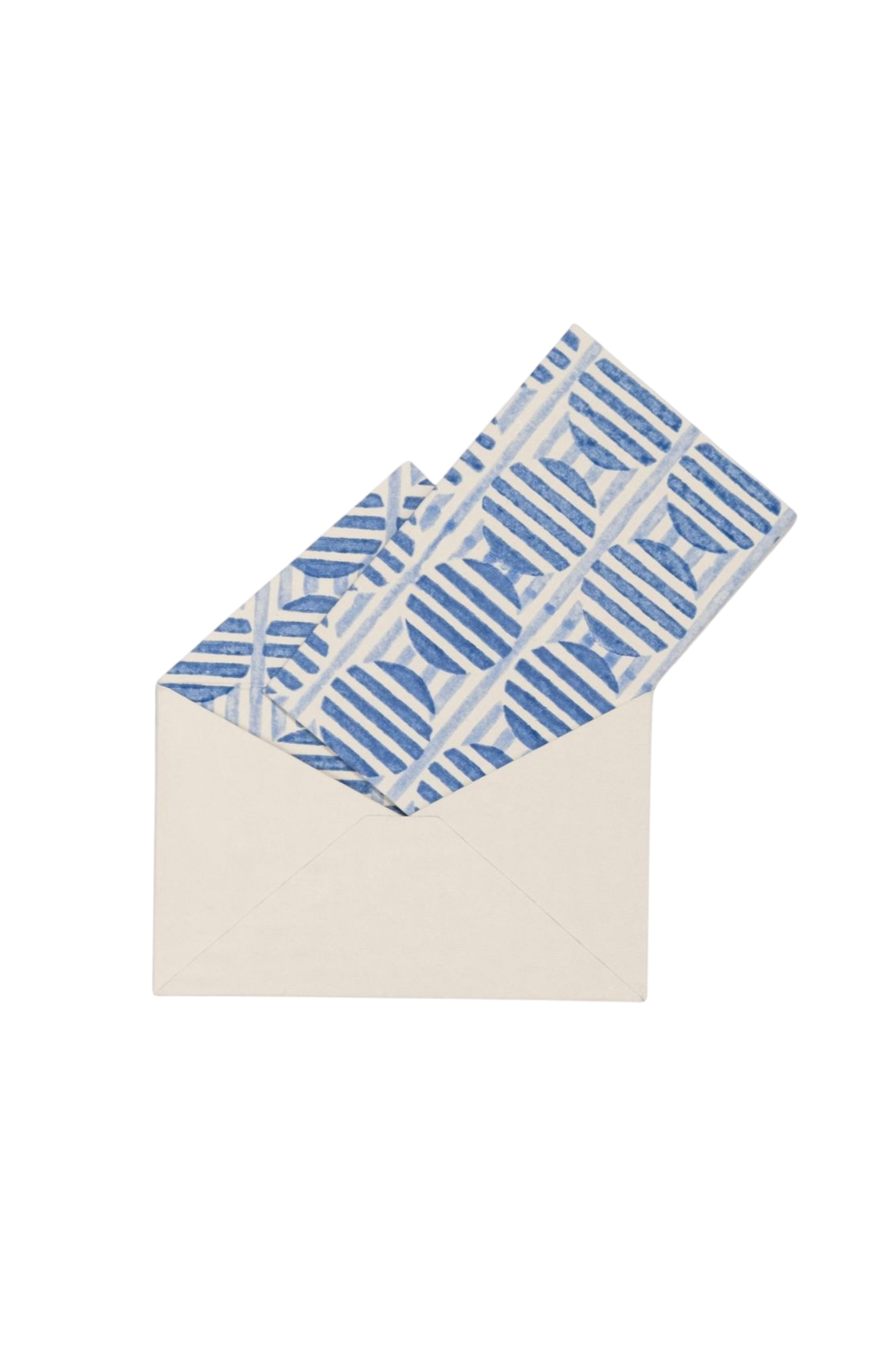 Blue Striped Circles Notecards - Set of 8