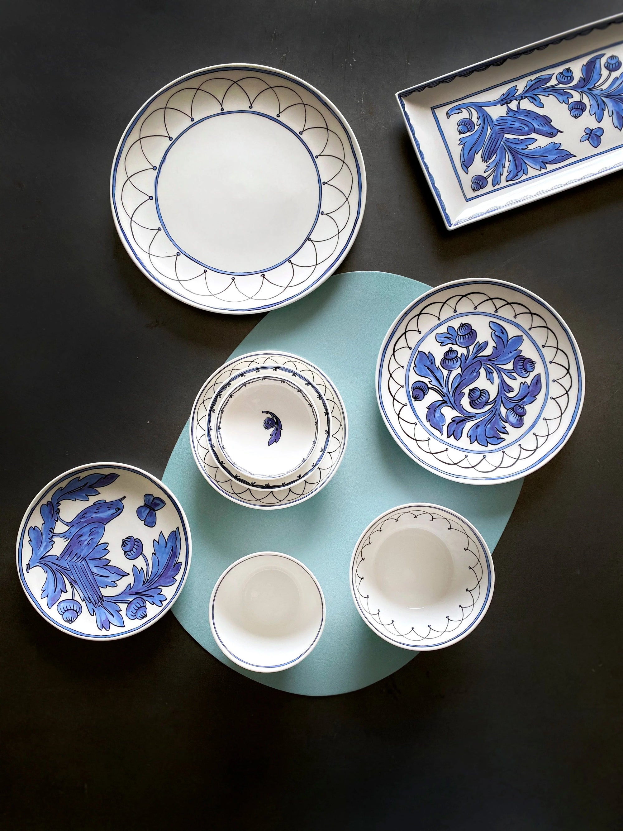 Blue Bird - 10 in. Dinner Plate