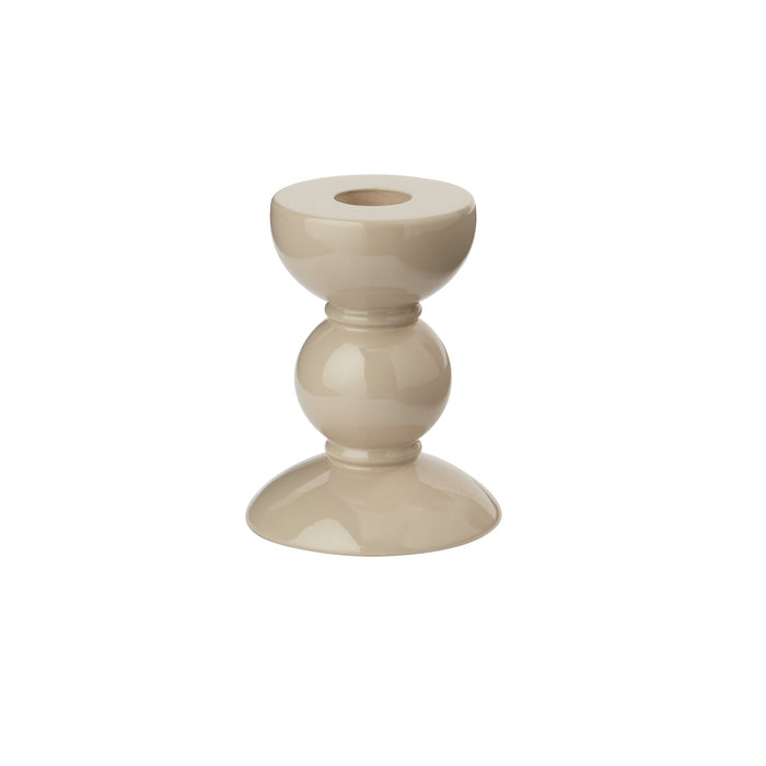 Small Cappuccino Bobbin Candlestick