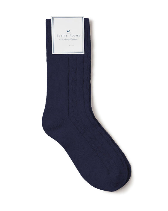 Women's Cashmere Socks in Navy