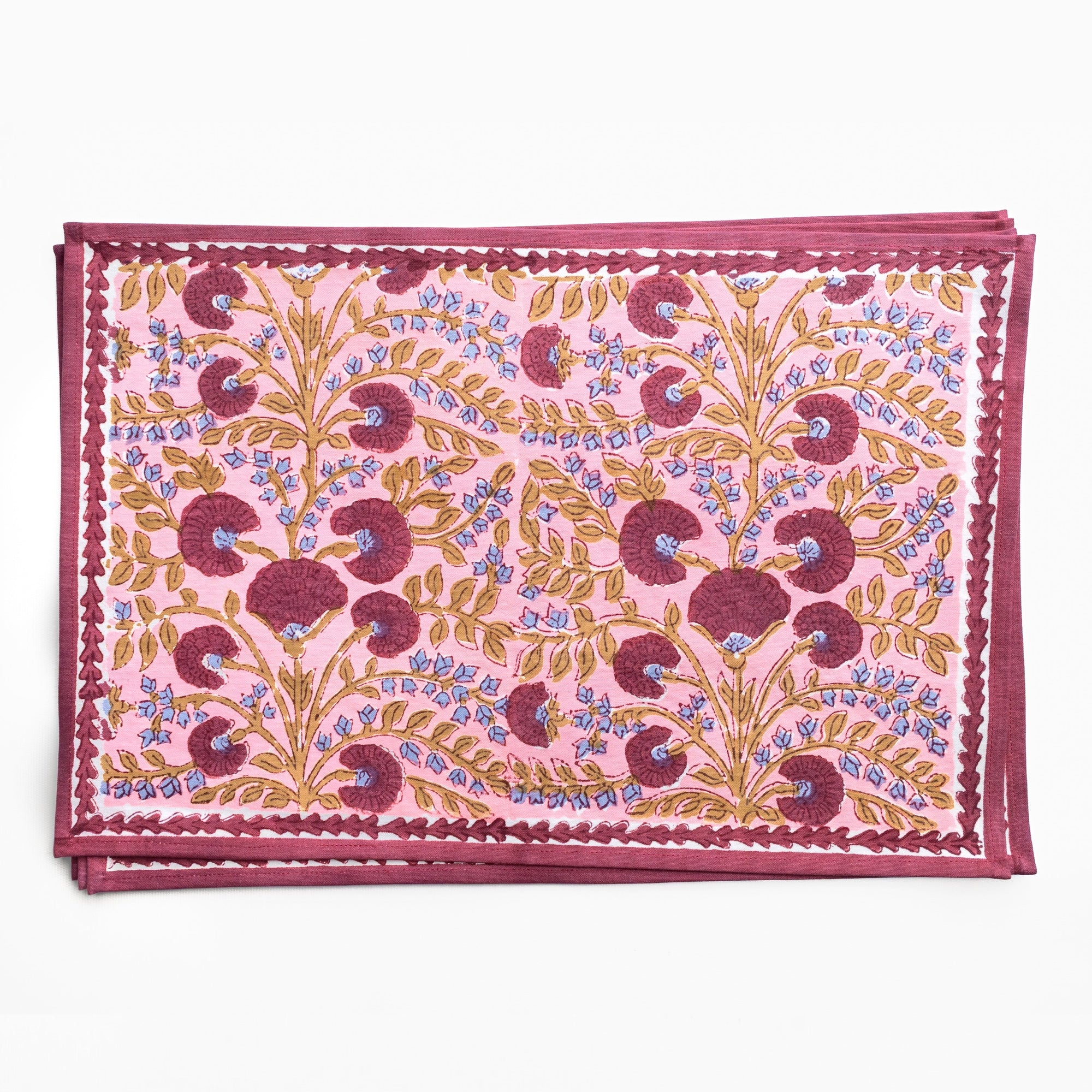 CactusFlowerMauveLavender Placemats on white background