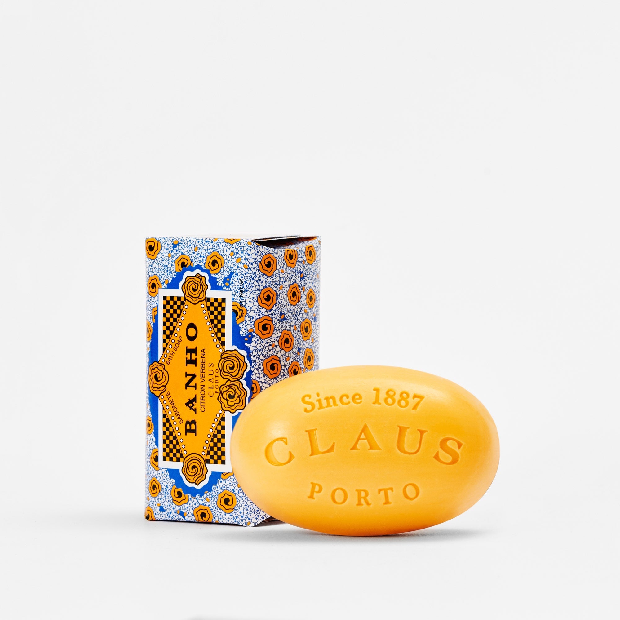 Claus Porto soap in package on white background