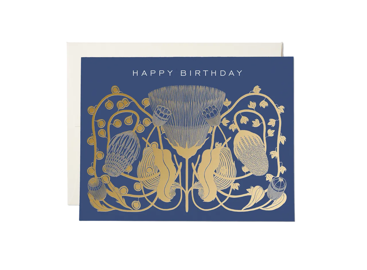 Cobalt Birthday Card