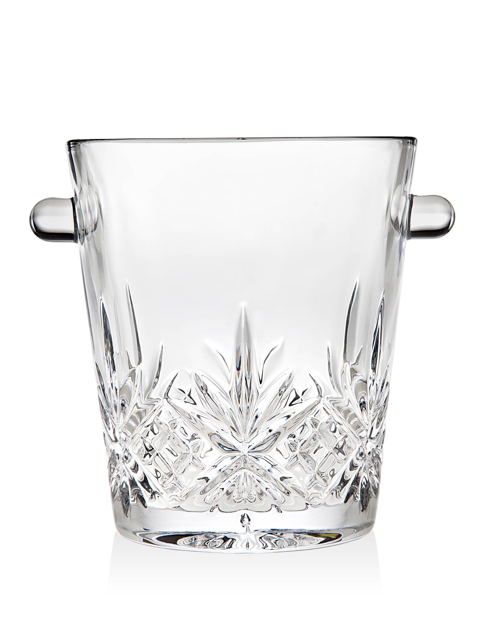 A mini crystal ice bucket on white background 