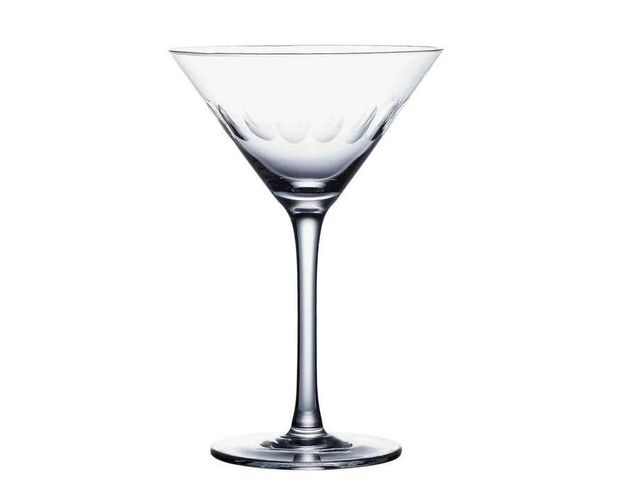 Crystal Martini Glasses with Lens Design