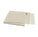 Beige blanket with white fringe on a white background