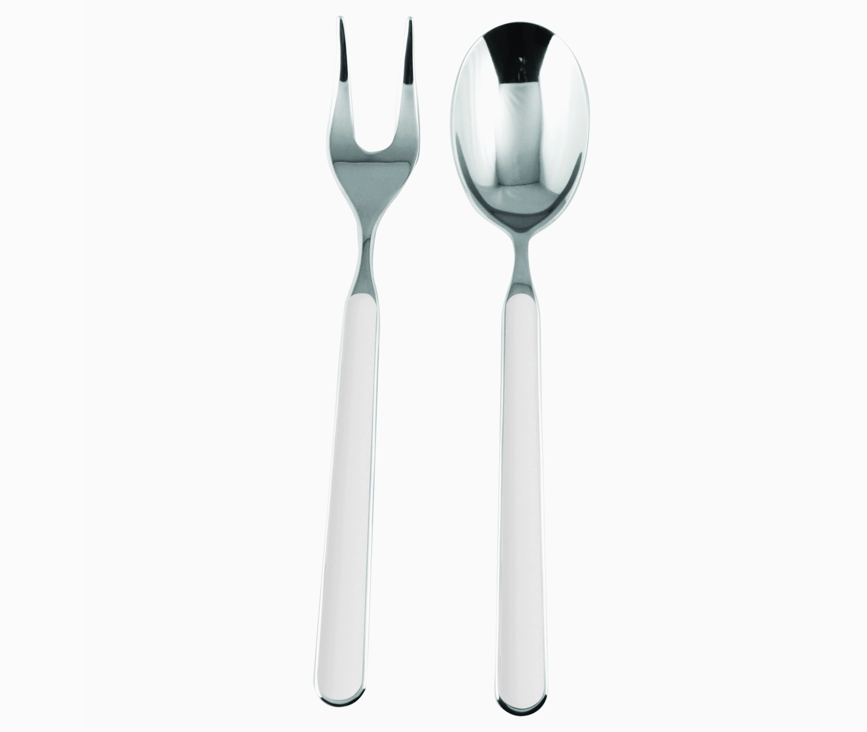 Entree serving set in white on white background 