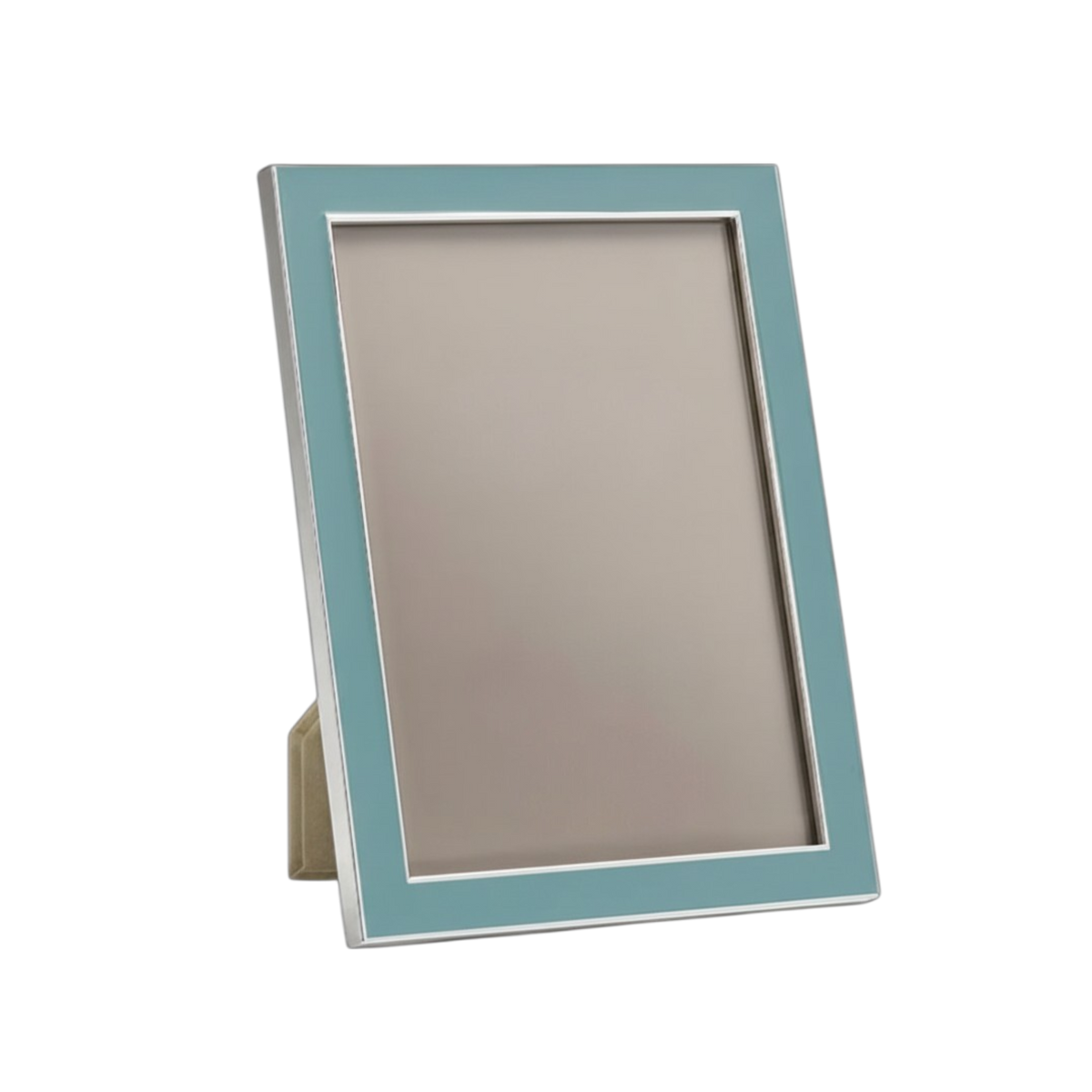 Chambray Enamel &amp; Silver Frame