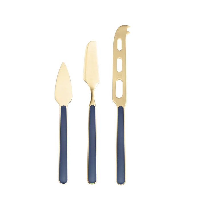 Stainless Steel Cheese Knife - Cobalt Gold