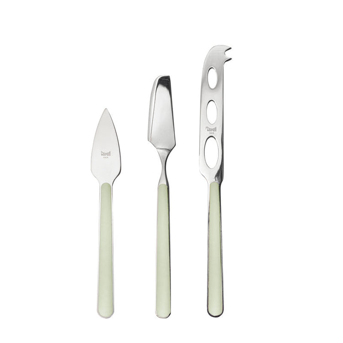 Stainless Steel Cheese Knife Set - Sage Green