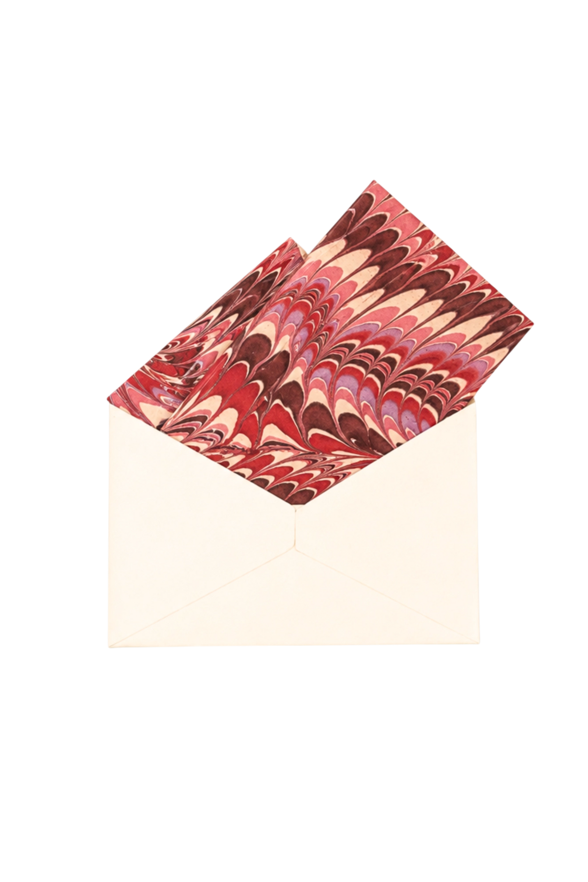 Florentine Pink Marbled Notecards - Set of 8