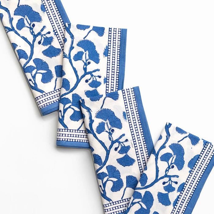 Ginkgo Blue Napkin - Set of 4