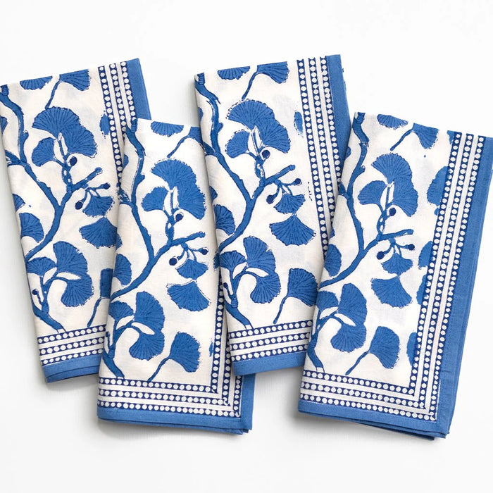 Ginkgo Blue Napkin - Set of 4