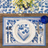 Blue and white Ginkgo print placemats