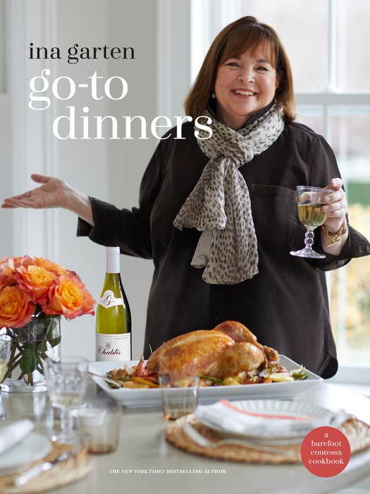 Go to Dinners Cookbook by Ina Garten cover with Ina and turkey and table setting 