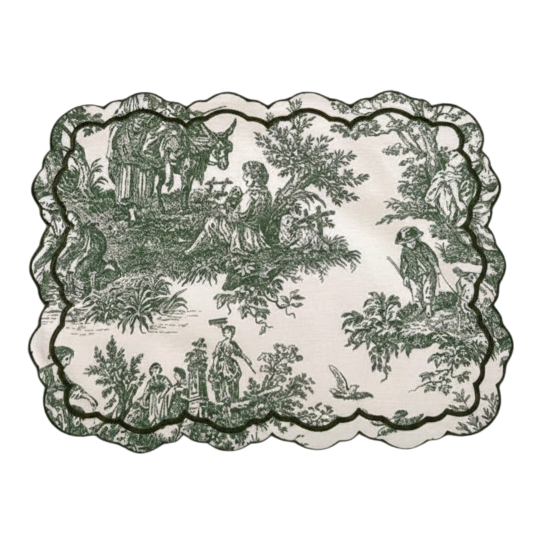 Green Toile Placemat - Set of 4