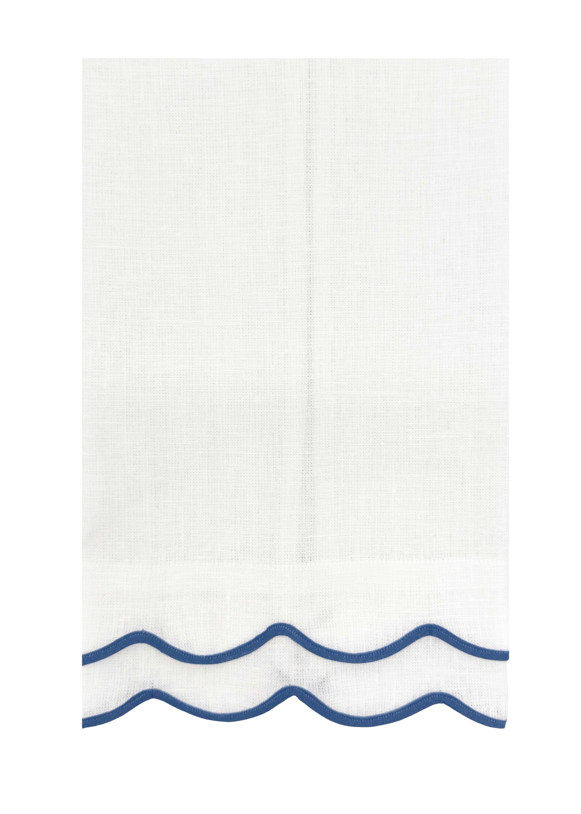 Double Wave Hand Towel - Blue Stone