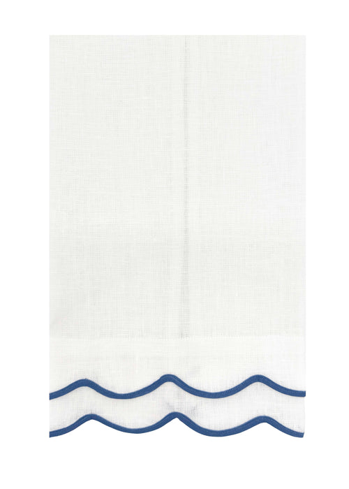 Double Wave Hand Towel - Blue Stone