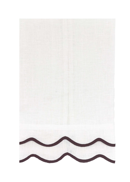 Double Wave Hand Towel - Chocolate