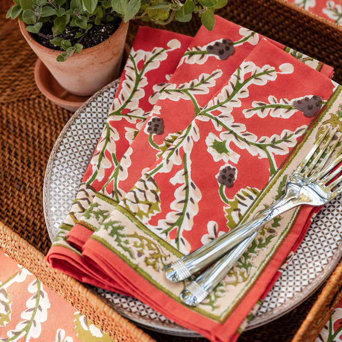 Harvest Pinecone Napkins - Set of 4