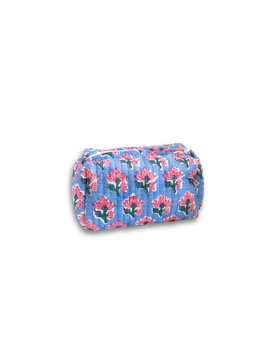 Josie Blue Quilted Toiletry Bag