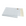 Light blue woven blanket with white fringe on a white background