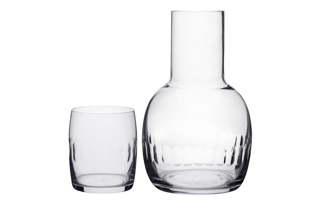 Crystal Carafe Set with Lens Design