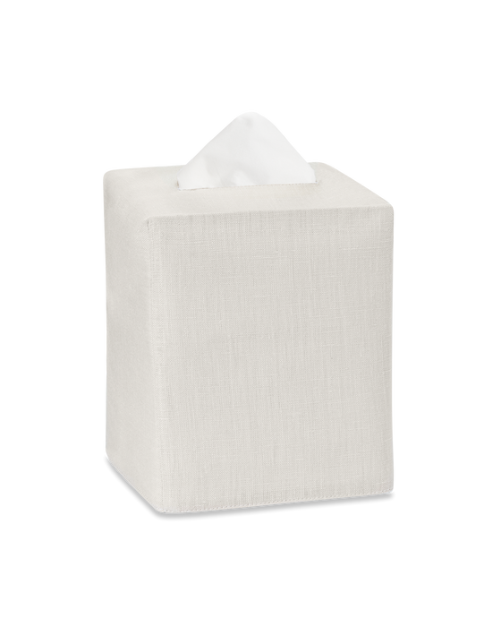 Heirloom Linen Tissue Box Cover - Ivory