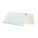 Light green blanket with white trim on a white background