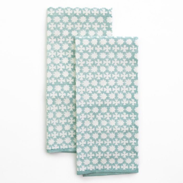 Cuban Cross Palladian Blue Tea Towels