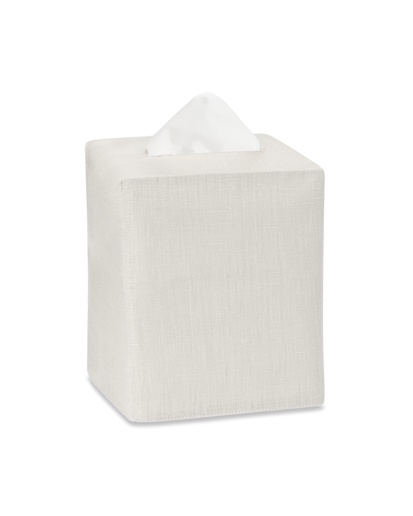 Tissue box cover in Ivory Linen 